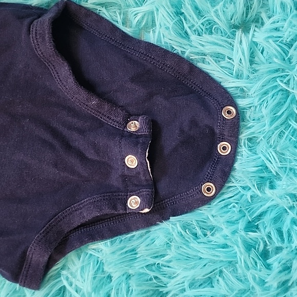 Carters 12m super cute Navy diaper shirt - Picture 3 of 4